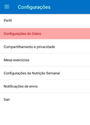 configurações