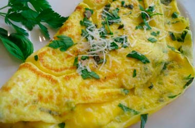 Omelete com suplemento proteíco