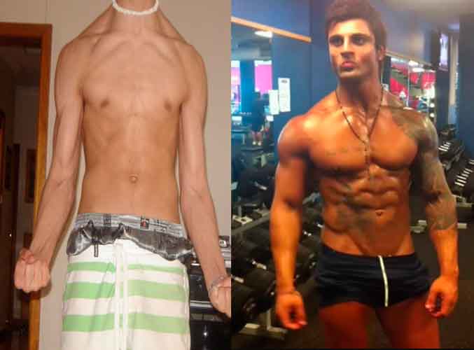 Antes e depois zyzz