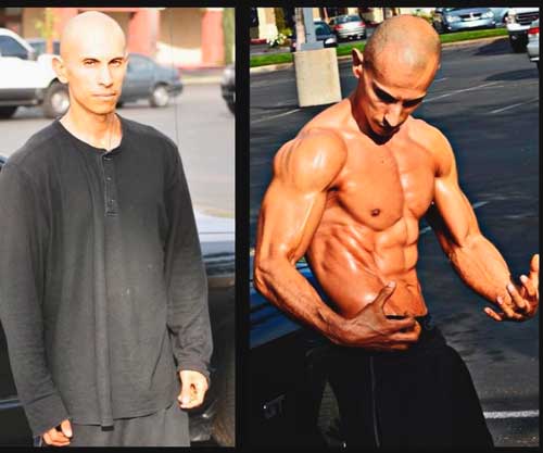 Frank Medrano antes e depois