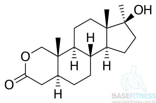 Estrutura Química da Oxandrolona.