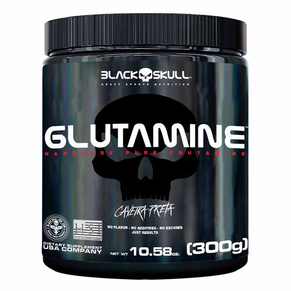 Embalagem glutamine black skull