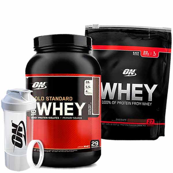 Pote e refil do whey gold standard