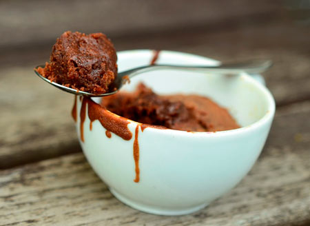 Bolo de caneca de chocolate e proteico 