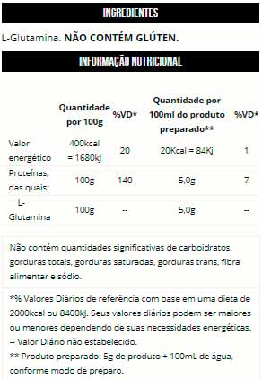 informação nutricional L-G Max titanium