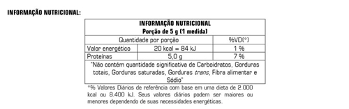 informação nutricional L Glutamine da Probiótica