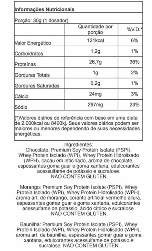 informações nutricionais whey 3vs