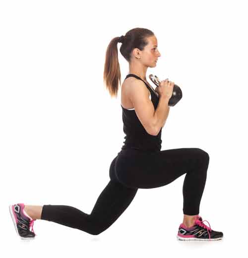 Avanço com kettlebell