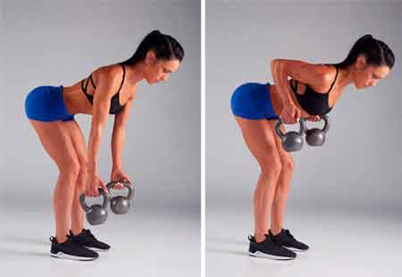 remada com kettlebell