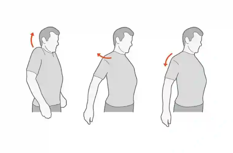 Rotação dos ombros exercício