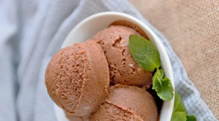 Sorvete de Whey Protein: Receita proteica com poucos ingredientes sorvete de whey protein no sabor chocolate