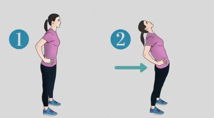 Como fazer o Alongamento de extensão lombar em pé alongamento extensao de lombar em pé capa