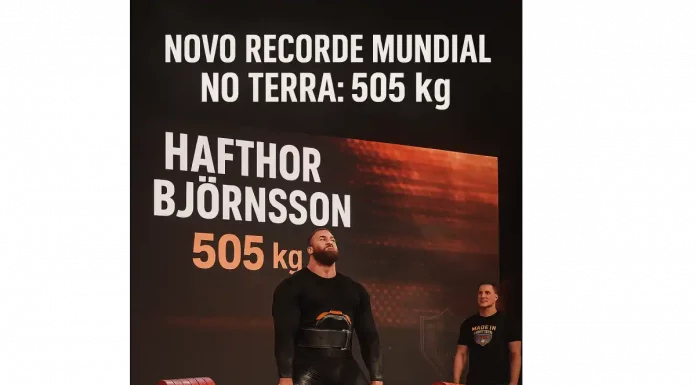 Hafthor Björnsson estabelece recorde mundial de deadlift com 505 kg Hafthor Björnsson estabelece recorde mundial de deadlift com 505 kg